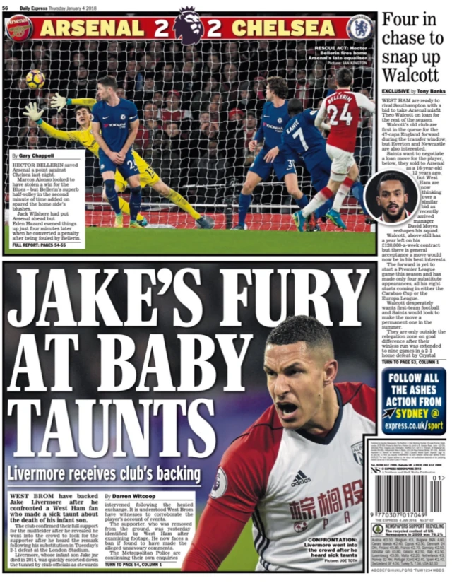 Daily Express back page