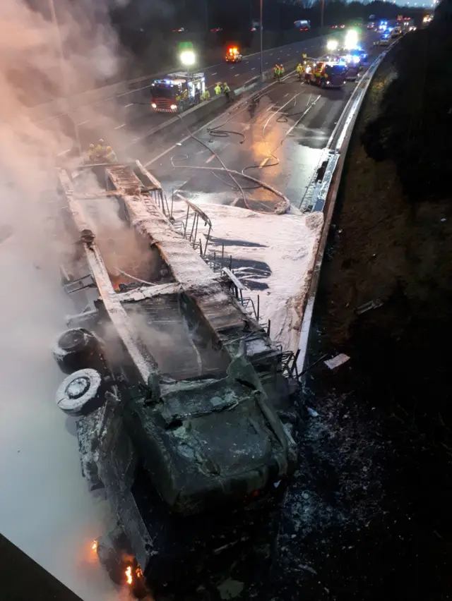 Lorry fire