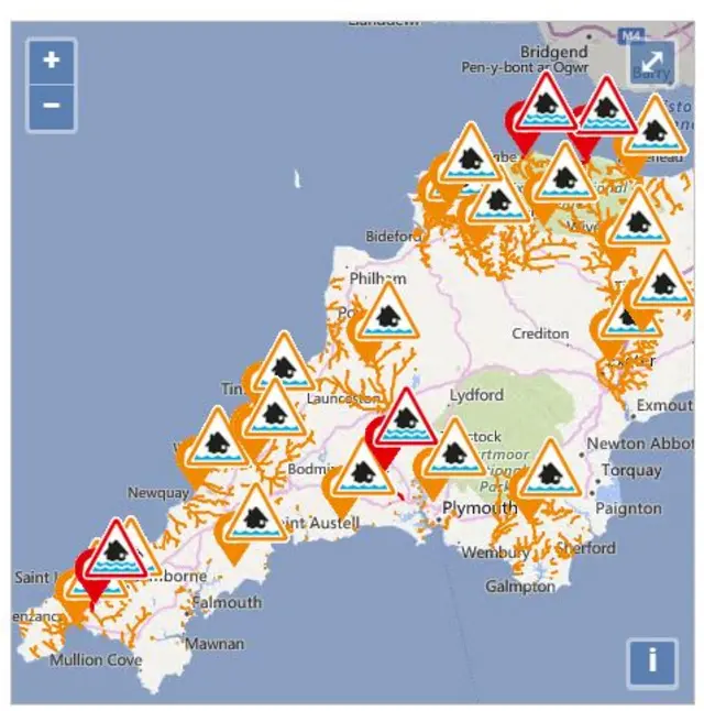 Flood warnings and alerts