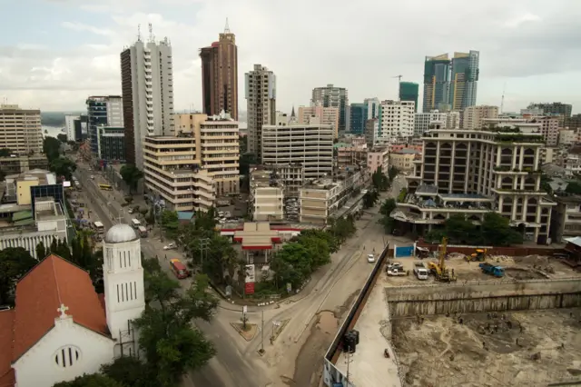 The skyline of Dar es Salaam