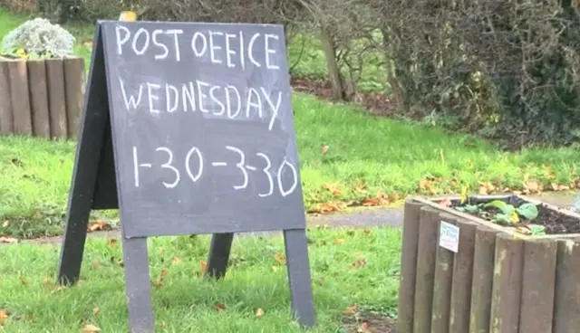 Mobile post office sign