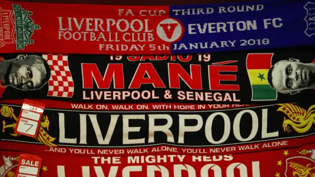 Scarves outside Anfield