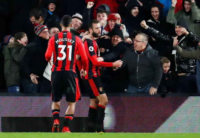 Bournemouth's Steve Cook celebrates