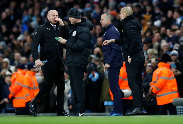 Pep Guardiola and Sean Dyche