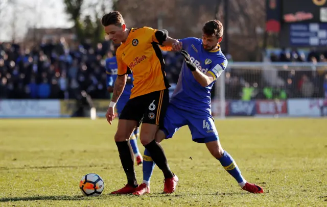 Ben White in action for Newport