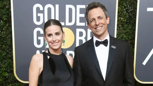 Alexi Ashe and Seth Meyers