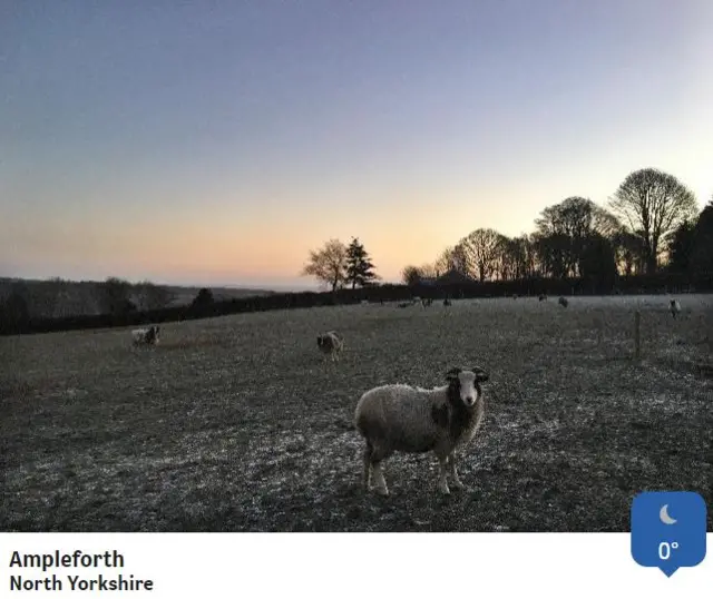 BBC Weather Watchers picture from Ampleforth North Yorkshire