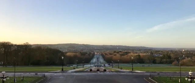 A view of the Stormont estate from Parliament Buildings