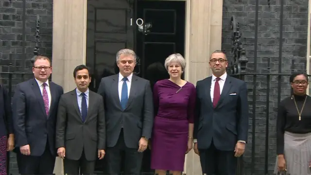 Theresa May outside No 10