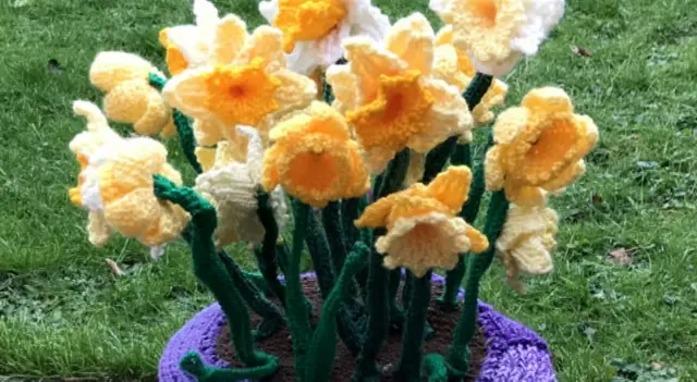 Knitted flowers