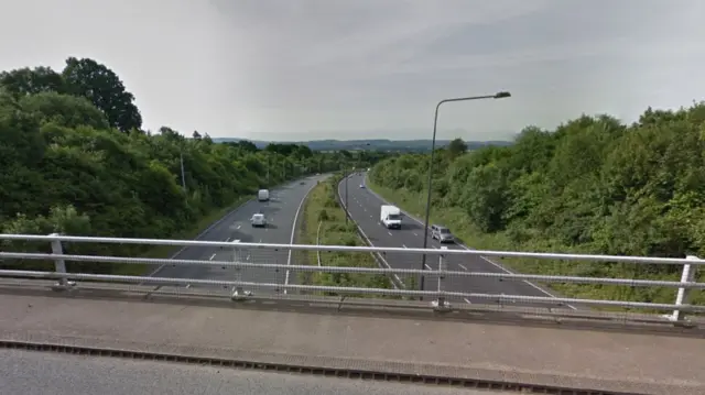 Broxmead Lane crossing the A23