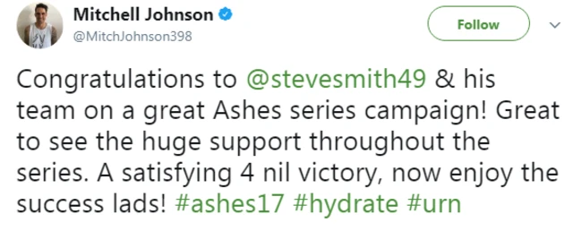 Mitch Johnson tweet