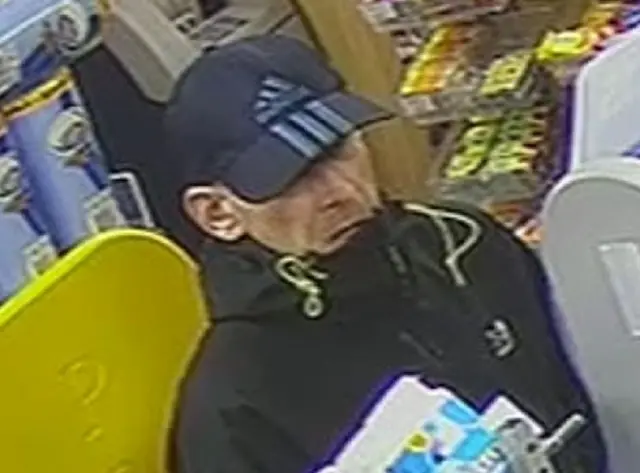 CCTV of the man police are looking for.