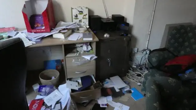 One of the rooms at the food bank after break-in