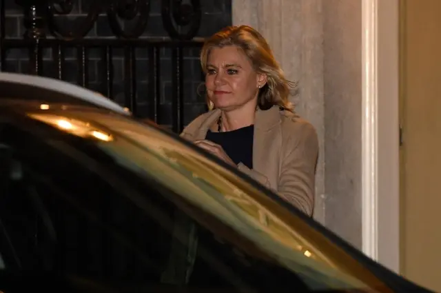 Justine Greening leaving Downing Street