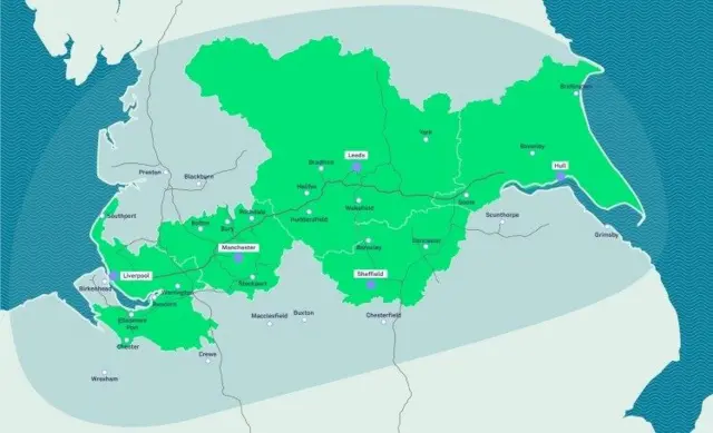 Map of area where forest will be