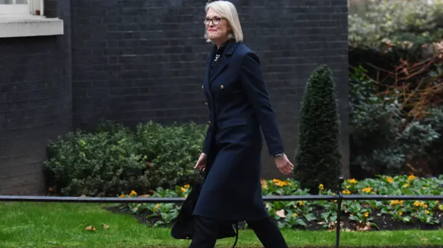 Margot James MP arriving in Downing Street