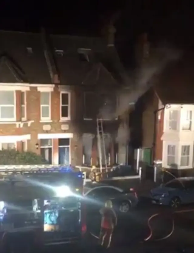 The fire at the house in Rectory Road, Broadstairs