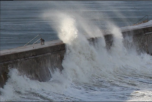 Man engulfed by wave in Brixham