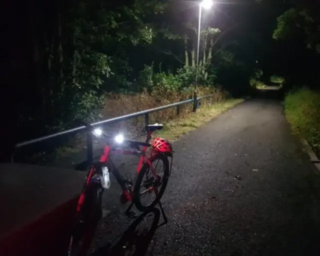 Bike with lights