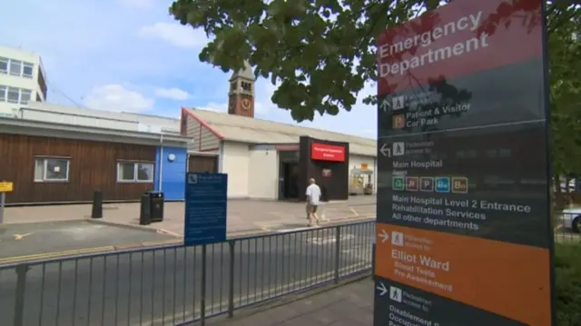 Medway Maritime Hospital sign