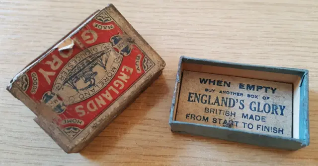 England's Glory matchbox found under the floorboards