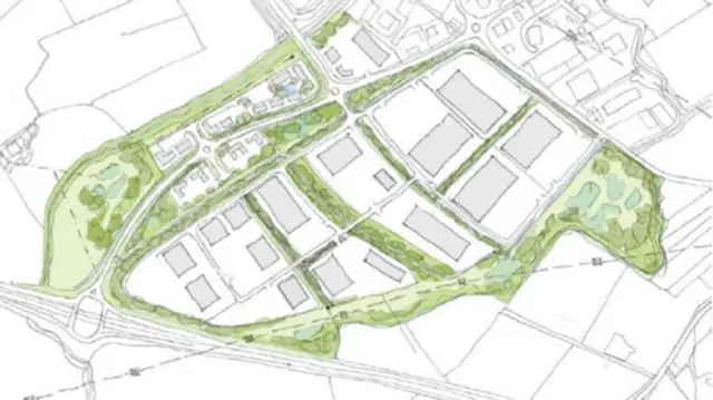 An indicative layout of the site