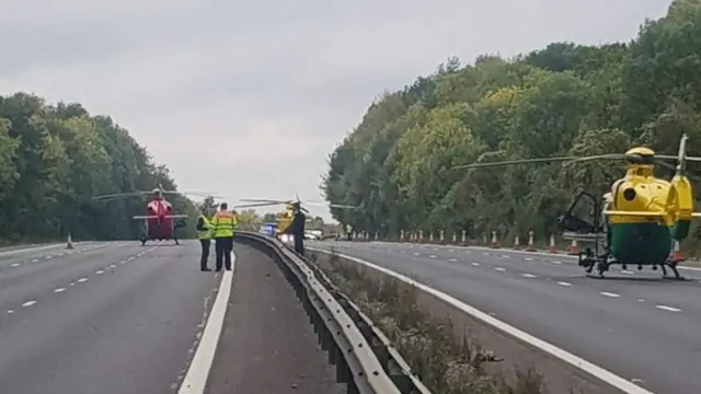 M4 helicopter ambulances