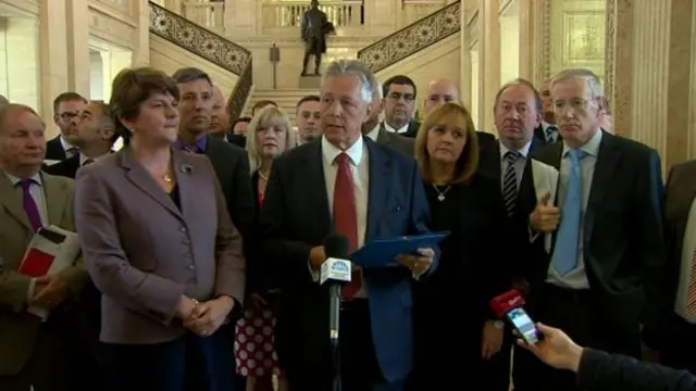 Peter Robinson and DUP colleagues