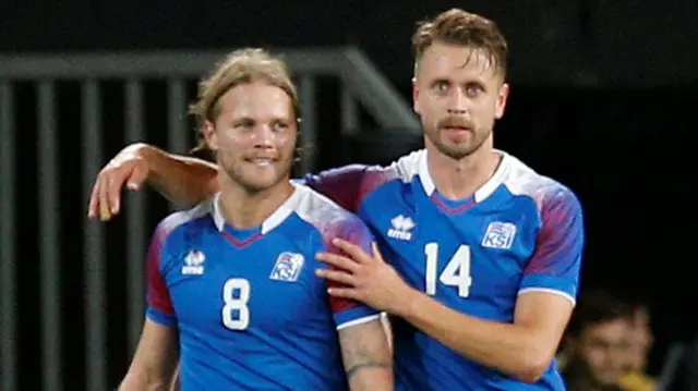 Kari Arnason and Birkir Bjarnason