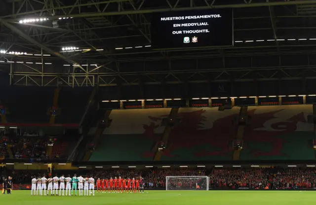 Minute's silence at the Principality Stadium