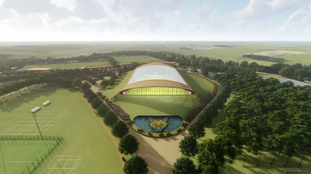 Artist impression of new Leicester City training facility