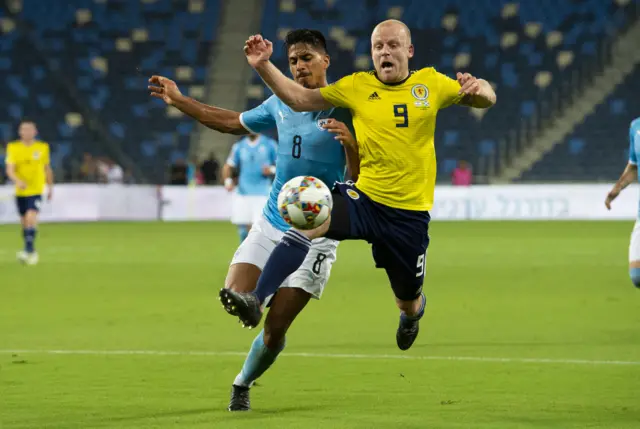 Steven Naismith topples over to win Scotland a penalty