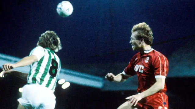 Alex McLeish in action against Rapid Vienna