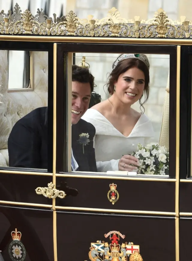 Princess Eugenie with her new husband Jack Brooksbank