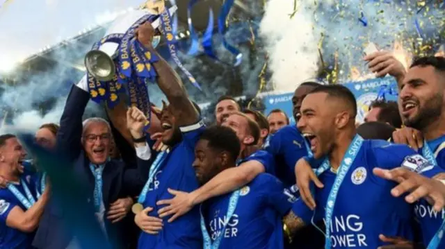 Leicester City celebrate