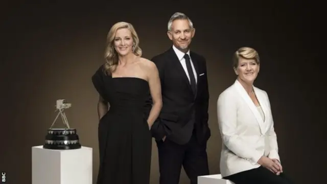 Gabby Logan, Gary Lineker and Clare Balding will present the show