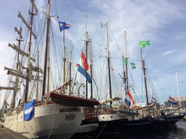 Tall ships at Ipswich Waterfront