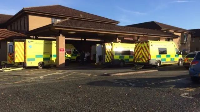 Ambulances outside Telford's A&E