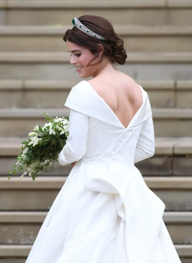 Princess Eugenie arriving for her wedding