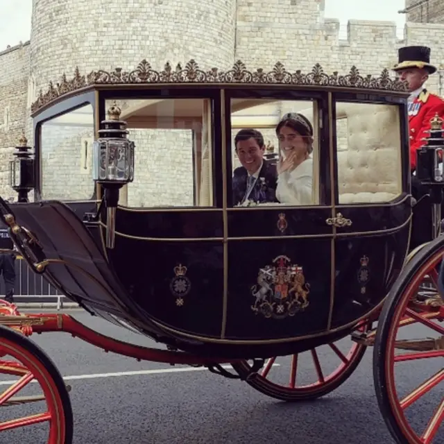 Princess Eugenie with her new husband Jack Brooksbank