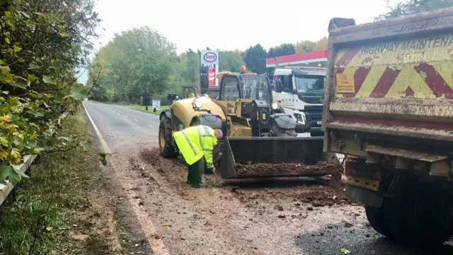 The scene after the crash