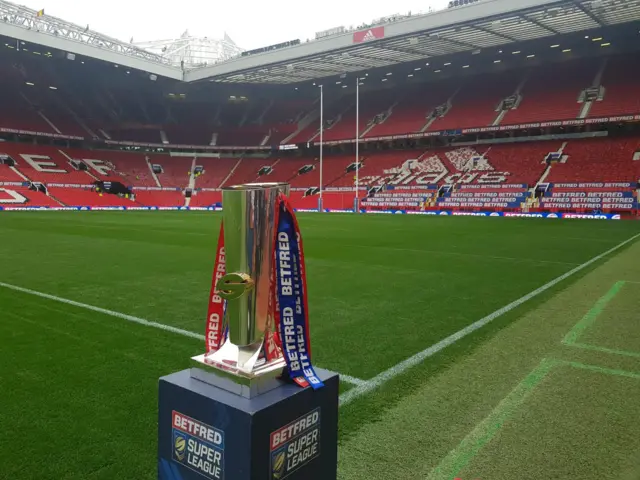 Super League trophy at Old Trafford