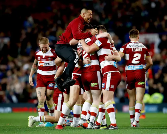 Wigan celebrate