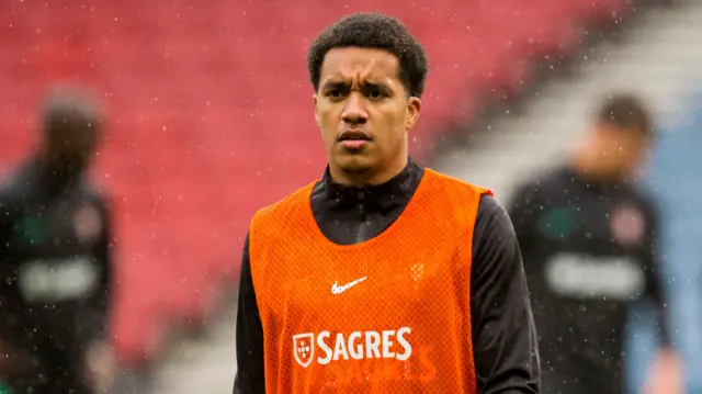 Wolverhampton Wanderers' Helder Costa trains with Portugal at Hampden