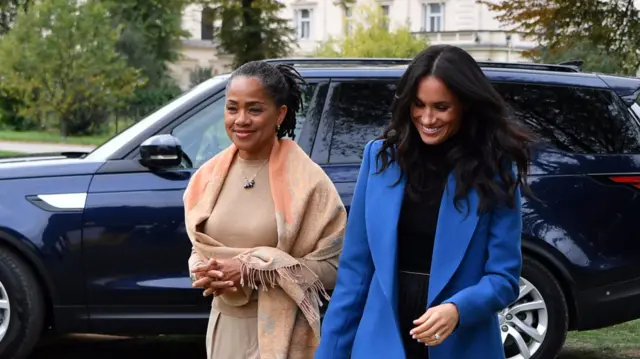 Doria Ragland and Meghan Markle