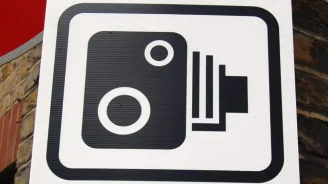 Speed camera sign