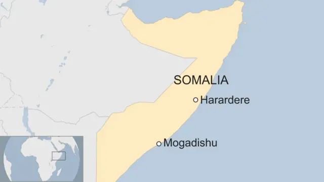 Map showing Somalia