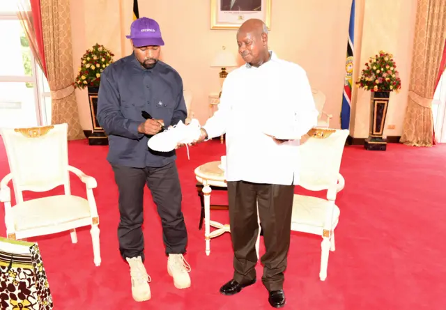 Museveni and Kanye West