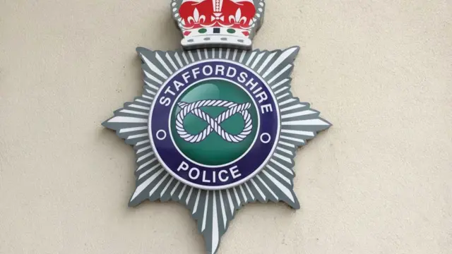 Staffordshire Police insignia on a wall